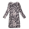 Casual Floral Print Round Neck Long Sleeve Spring Autumn Dress for Women