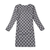 Casual Floral Print Round Neck Long Sleeve Spring Autumn Dress for Women