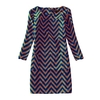 Casual Floral Print Round Neck Long Sleeve Spring Autumn Dress for Women