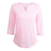 Casual Metal Decoration V-Neck Half Sleeve Women