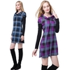 Casual Plaid Round Neck Long Sleeve Women