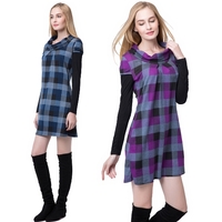 Casual Plaid Round Neck Long Sleeve Women