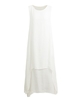 Casual Retro Women Loose Dress Solid Sleeveless O-Neck Pockets Boho Long Maxi Dress Vestidos Plus Size