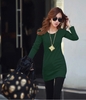 Casual Rhinestone Embellished O-Neck Long Sleeves Basic Plus Size Long Tee