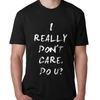 Casual Simple I Really Do Care T-Shirt Short Sleeve Soft Tops for Summer