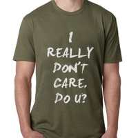 Casual Simple I Really Do Care T-Shirt Short Sleeve Soft Tops for Summer