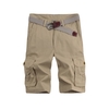 Casual Solid Multi-Pocket Military Army Style Cargo Bermudas Shorts for Men