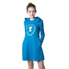 Casual Sport Women Sweatshirt Dress Print Long Sleeve Pockets Jumper Skater Shift Dress