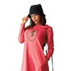 Casual Sport Women Sweatshirt Dress Print Long Sleeve Pockets Jumper Skater Shift Dress