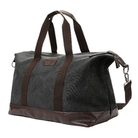 Casual Unisex Canvas Large Capacity Solid Travel Tote Handbag