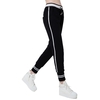 Casual Woman Stripes Elastic Waistband Drawstring Yoga Sport Harem Pants