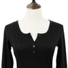 Casual Women Blouse Stitching Lace Mesh Splicing T-Shirt Long Sleeve Shirt Slim Leisure Top White