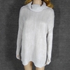 Casual Women Knitted Sweater Turtleneck Drop Shoulder Long Sleeves Loose Long Pullover Knitwear