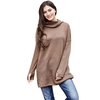 Casual Women Knitted Sweater Turtleneck Drop Shoulder Long Sleeves Loose Long Pullover Knitwear