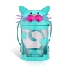 Cat candle holder(light blue) Hurricane lamp Practical ornament Creative ornament Home Furnishing Articles