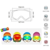 Children Skiing Snowboarding Skating Goggles UV Protection Anti-fog Wide Spherical PC Lens Anti-slip Strap Helmet Compatible