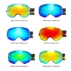Children Skiing Snowboarding Skating Goggles UV Protection Anti-fog Wide Spherical PC Lens Anti-slip Strap Helmet Compatible