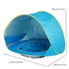 Children Waterproof Pop Up Awning Tent Baby Beach Tent UV-protecting Sunshelter with Pool Kids Outdoor Camping Sunshade Beach Game House