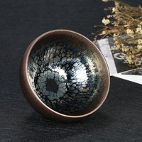 Chinese Tea Cup Jianzhan Mini Tea Bowl Tenmoku Tea Cup Chinese Kungfu Tea Cup Chinese National Arts and Crafts Chawan from Chinese Vintage Style Glaze Teaware