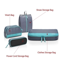 CHOOCI Portable High Quality Storage Bags Small Lightweight Travel Packing Bags Set with Four Separate Bags