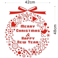 Christmas Decoration Removable Wall Stickers Art Decals Mural DIY Wallpaper for Room Decal 42 * 46cm