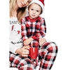 Christmas Family Baby Jumpsuit Plaid Printed Long Sleeve Unisex Toddler Bodysuit Romper Outfits Red