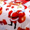 Christmas Santa Bedding Set Polyester 3D Printed Duvet Cover + 2pcs Pillowcases + Bed Sheet Set Christmas Bedroom Decorations