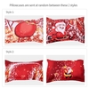 Christmas Santa Bedding Set Polyester 3D Printed Duvet Cover + 2pcs Pillowcases + Bed Sheet Set Christmas Bedroom Decorations