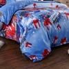 Christmas Santa Bedding Set Polyester 3D Printed Duvet Cover + 2pcs Pillowcases + Bed Sheet Set Christmas Bedroom Decorations