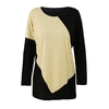 Christmas Women Casual Color Block Patchwork Batwing Sleeve Loose Top