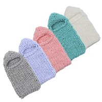 Chunky Cute Warm Soft Newborn Infant Baby Girl Boy Spring Fall Winter Envelope Stroller Bed Sleeping Bedding Bag Sack Swaddle Wrap Blanket Handwoven Hand Knitted Crochet Thick