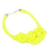 Chunky Statement Handmade Knitted Rope Choker Collar Necklace Women Short Candy Fluorescent Color Jewelry