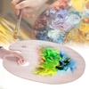 Classic Handheld Oval Wood Palette Art Paint Mixing Tray 40*30cm/15.75*11.81in