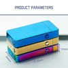 Classic USB Rechargeable Electronic Hit Fire Machine Windproof Flameless Metal Smoking Cigarette Lighters of Double Arc