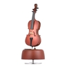 Classical Wind Up Cello Music Box with Rotating Musical Base Instrument Miniature Replica Artware Gift