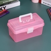 Clear Plastic Art Storage Box Watercolor Oil Painting Supplies Multipurpose Case Portable for Artists Students