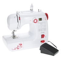 Decdeal Multifunctional Electric Household Sewing Machine with 30 Stitch Patterns Double Thread Adjustable Speed LED Display Buttonhole Presser Foot Pedal AC100-240V