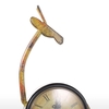 Deer Clock Handmade Vintage Metal Deer Figurine Mute Table Clock