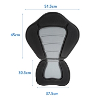Deluxe Padded Kayak / Boat Seat Soft and Antiskid Padded Base High Backrest with Detachable Storage Bag