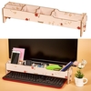 Desktop Multifunctional Monitor Riser Stand with Storage Slolts for Stationeries Keyboard Office School Home Supplies