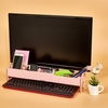 Desktop Multifunctional Monitor Riser Stand with Storage Slolts for Stationeries Keyboard Office School Home Supplies