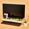 Desktop Multifunctional Monitor Riser Stand with Storage Slolts for Stationeries Keyboard Office School Home Supplies