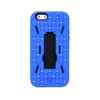 Detachable Dual Layer Silicone & PC Back Case Protective Shell Cover with Stand Bling Crystal Decoration for iPhone 6 Royalblue