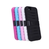 Detachable Dual Layer Silicone & PC Back Case Protective Shell Cover with Stand for iPhone 6 Black