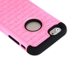 Detachable Dual Layer Silicone & PC Protective Case Cover Bling Crystal Decoration for Apple iPhone 6 Pink