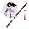 Detchable Natural Black Bamboo Bawu Ba Wu Transverse Flute Pipe Musical Instrument in G Key for Beginner Music Lovers