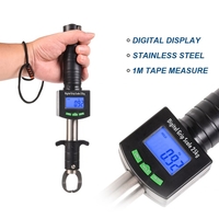 Digital Fish Lip Gripper Grabber Fishing Grip Tackle Pliers Stainless Steel Clip Fish Holder with Scale Ruler