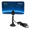 Digital Indoor TV HDTV DTV Antenna Flat Design Support Receiving VHF UHF Signals / Free Digital / Analog Signals High Gain US Plug