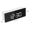 Digital LED Mirror Clock 12H/24H Alarm and Snooze Function