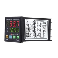 Digital LED PID Temperature Controller Thermometer Heating Cooling Control SSR 2 Alarm Relay Output TC/RTD